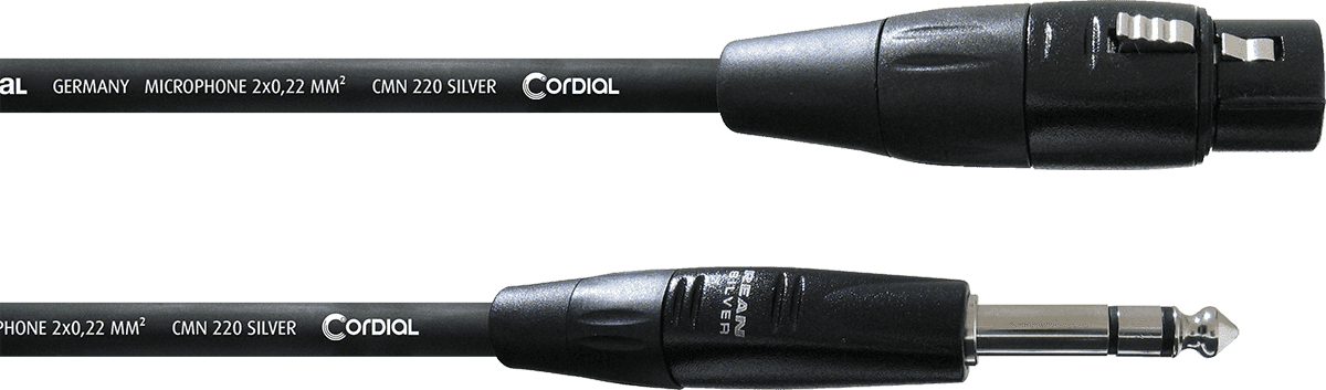 Câble Audio XLR Femelle/jack Stéréo 3 M