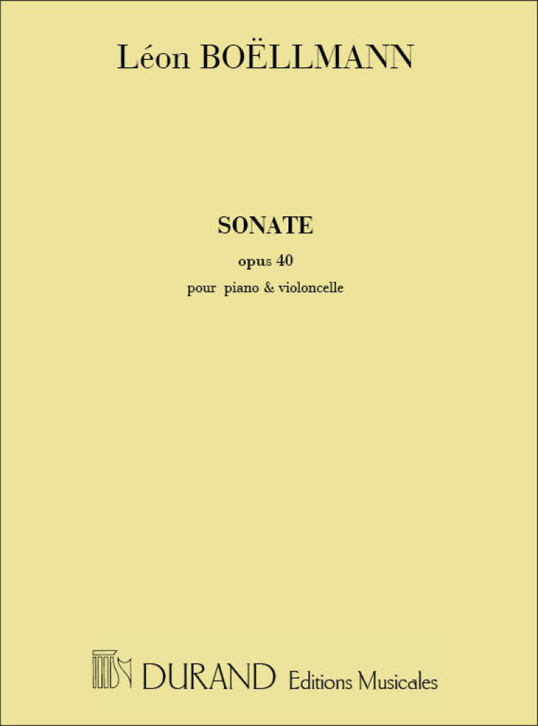 Boellmann L. - Sonate Opus 40 - Violoncelle et Piano