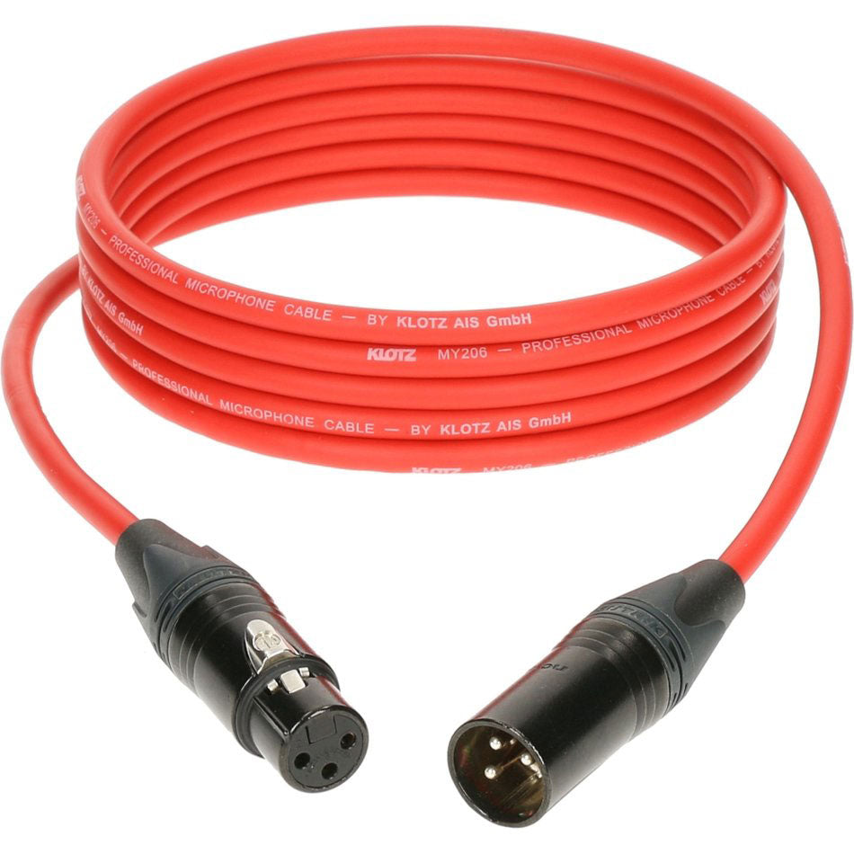 M1 Mic Cable Rouge 10M XLR 3P. Femelle Male Neutrik