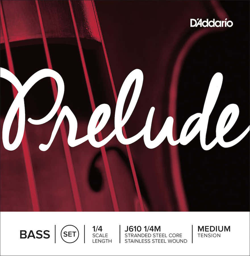 SET OF STRINGS FOR DOUBLE BASS PRELUDE NECK 1/4 TENSION MEDIUM