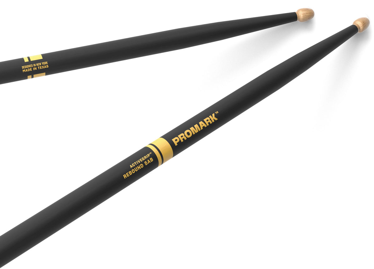 R5ABAG - hickory Rebound 5AB ActiveGrip olive en bois en forme de gland