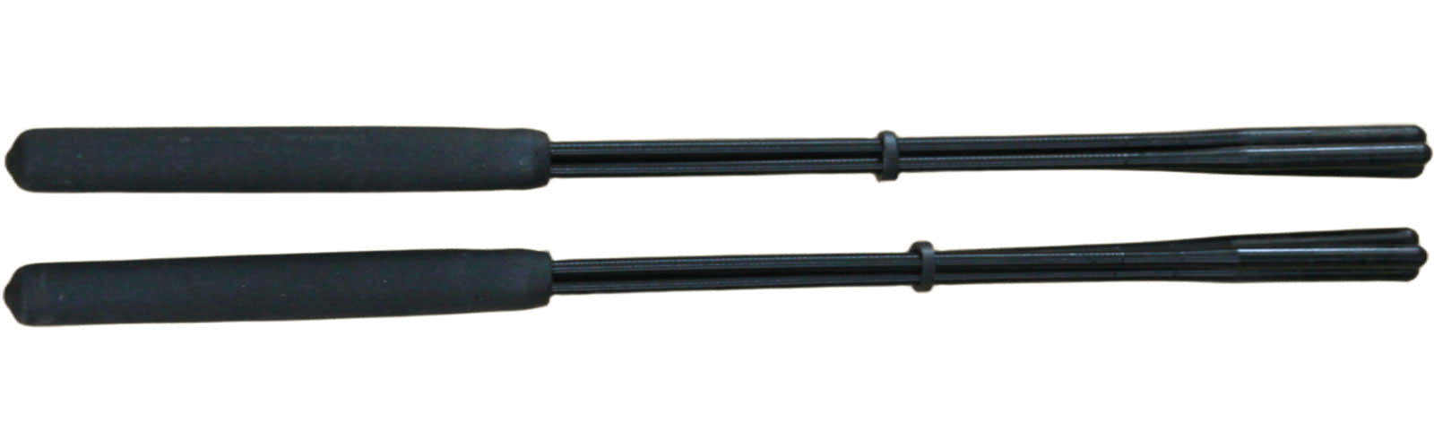 Baguette de tamborim 3 brins évasés noire, 36cm - dure