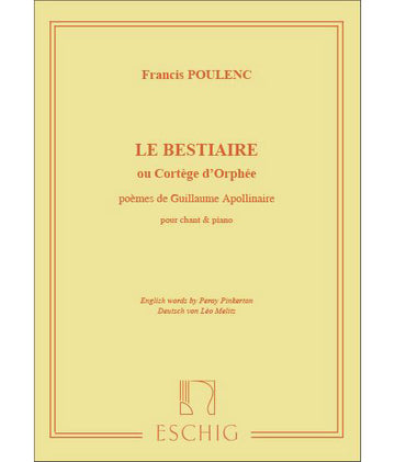 Poulenc F. - Le Bestiaire - Chant et Piano