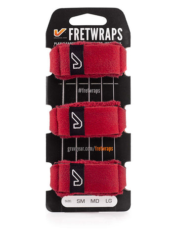FretWraps 3-Pack Fire Red - Medium