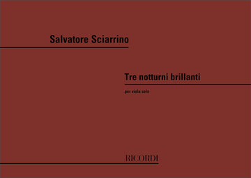 Sciarrino S. - 3 Notturni Brillanti - Alto