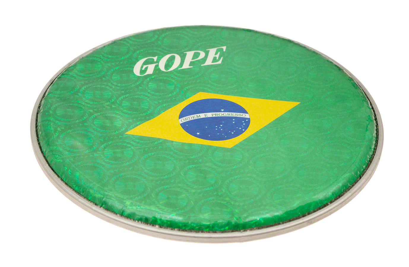 HHOL10-br Peau Double Holographique 10" Drapeau Bresil