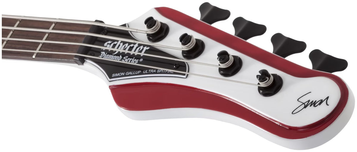Ultra Spitfire Signature Simon Gallup Gloss White with Red Lion