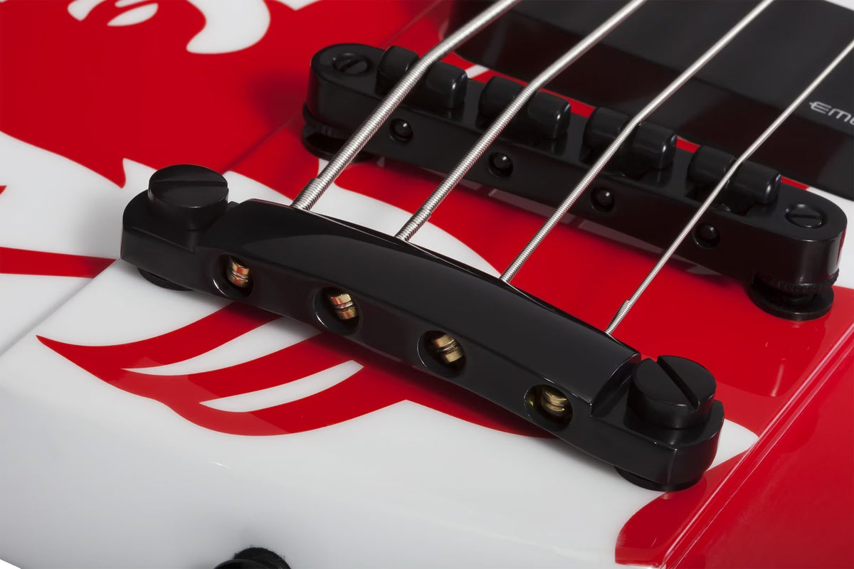Ultra Spitfire Signature Simon Gallup Gloss White with Red Lion