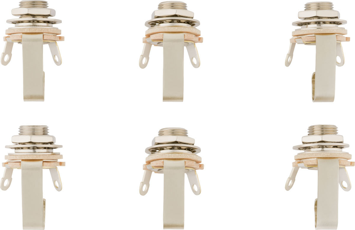 1/4" 2-aderige uitgangsjack voor gitaar (6-pack)