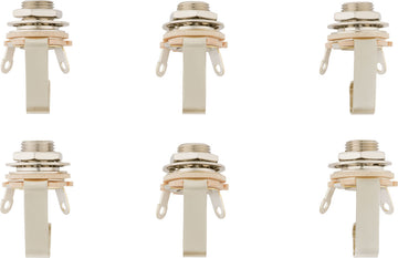 1/4" 2-aderige uitgangsjack voor gitaar (6-pack)