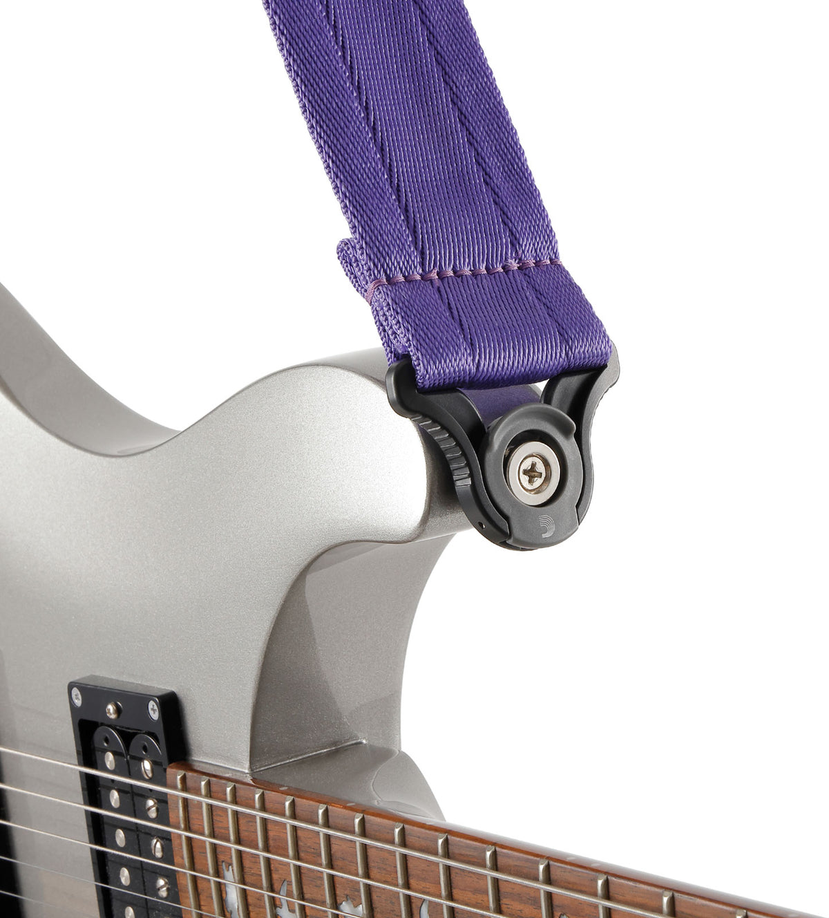 Gitaarband met automatische vergrendeling, diepviolet