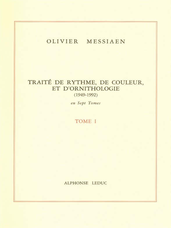 Traité de Rythme de Couleur et d'Ornithologie