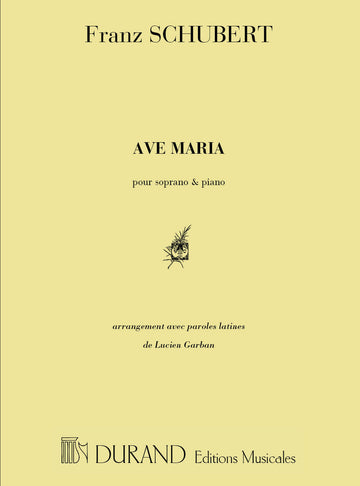 SCHUBERT - AVE MARIA - VOIX SOPRANO ET PIANO