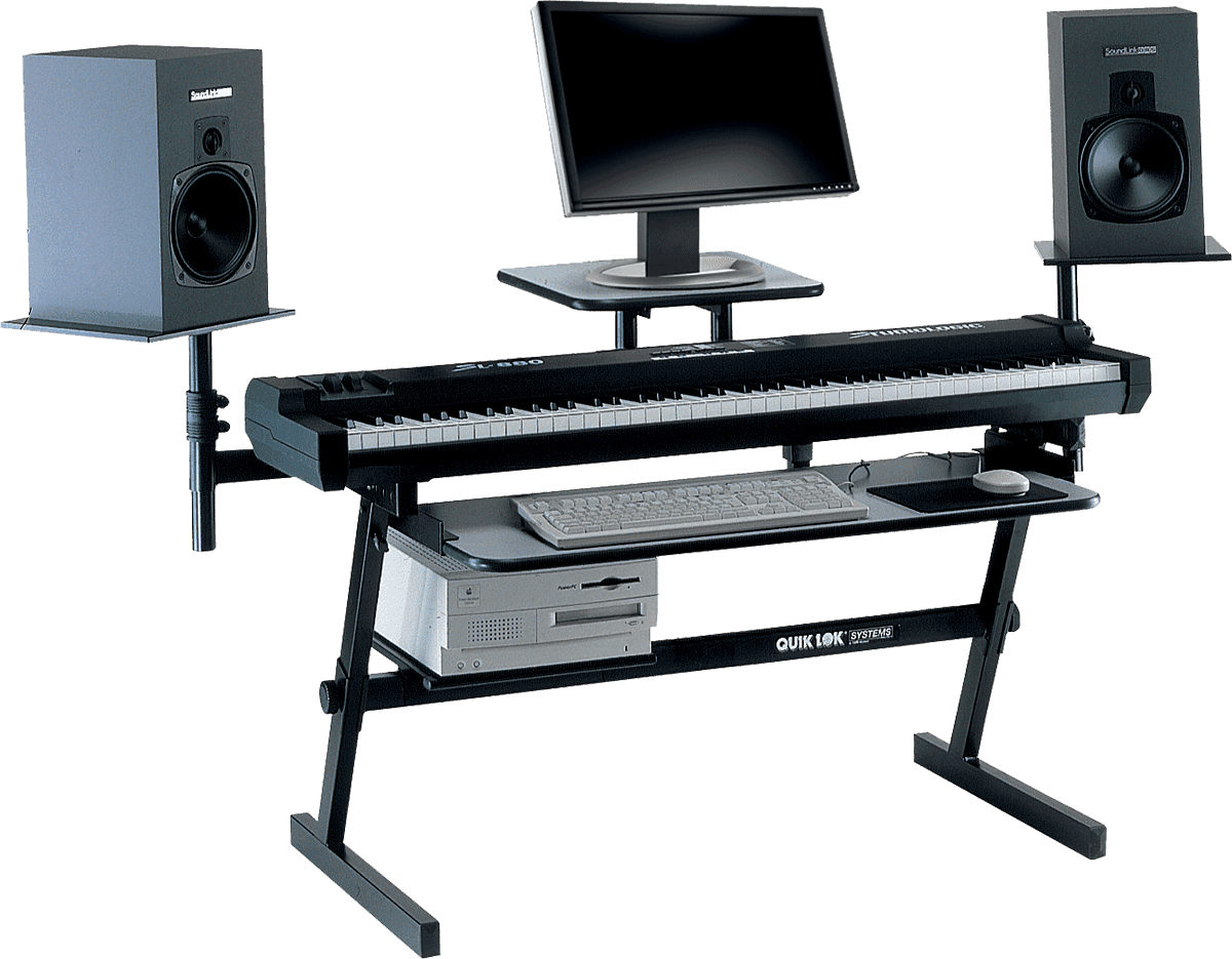 Z716 zwarte keyboardstandaard