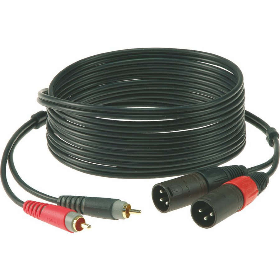 DOUBLE RCA - XLR 3 MALE 3 M