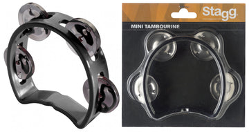 Mini Tambourin 4 Cymbalettes Plastique Noir