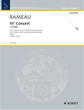 Rameau - Vi. Concert - 3 Violons Alto Violoncelle Et Double Bass