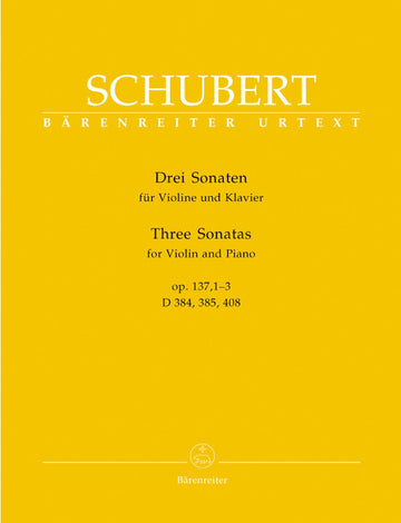Schubert F. - Drei Sonaten Op.137 1-3 - Violon Et Piano