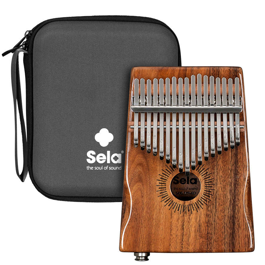 Kalimba 17 Koa hol met pickup