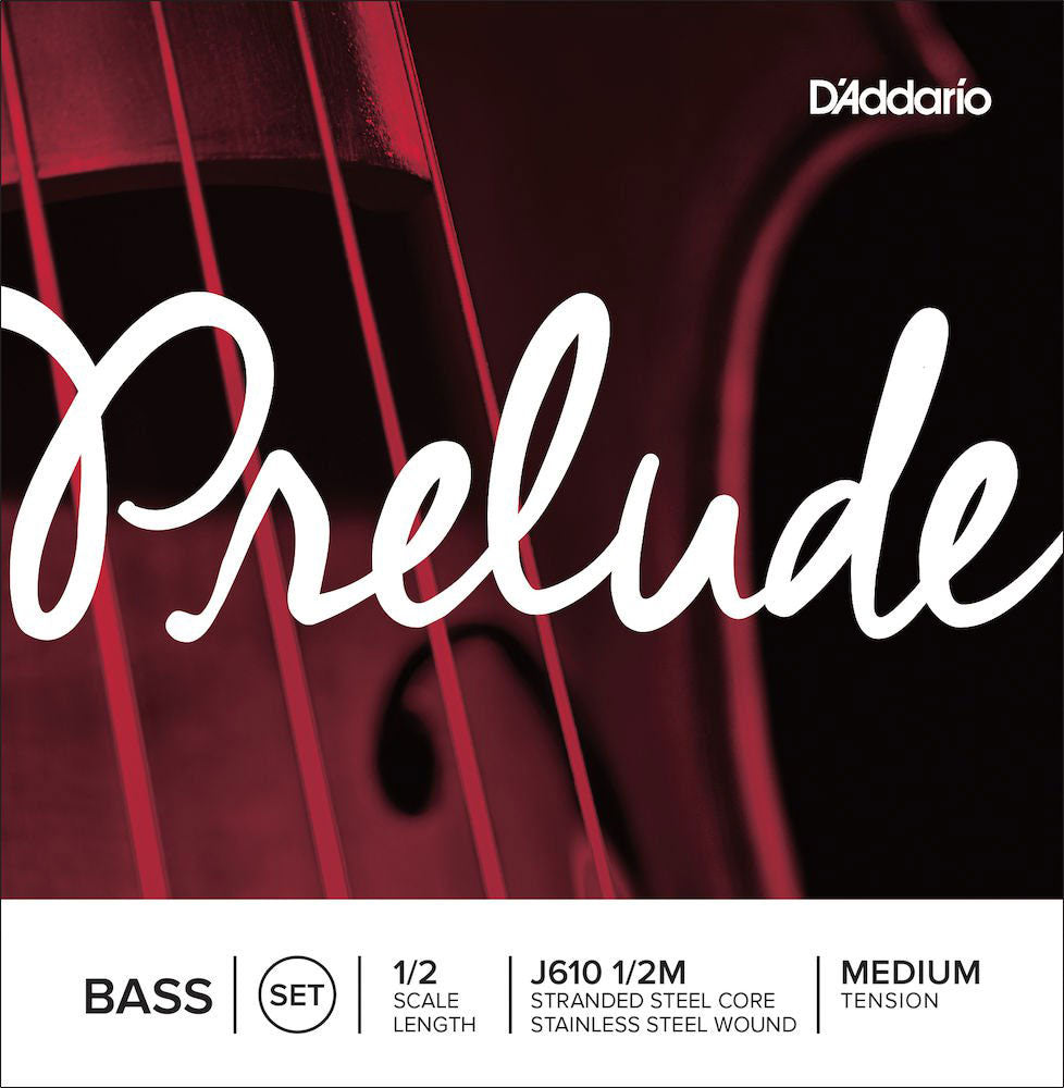 D'ADDARIO SET OF STRINGS FOR DOUBLE BASS PRELUDE NECK 1/2 TENSION MEDIUM