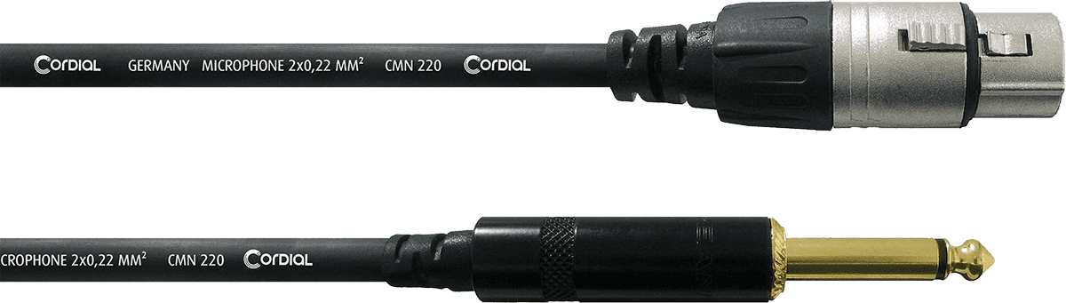 Câble Audio XLR Femelle - Jack Mono 7,5 M