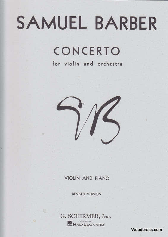 Schir Barber S. - Concerto For Violin And Orch - Violon Piano