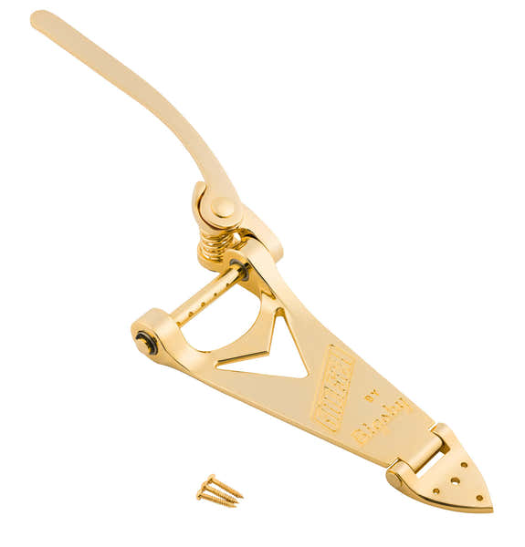 Branded Tailpiece, Bigsby B6, String-Thru, Gold
