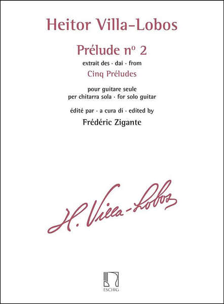 Edition Max Eschig VILLA-lobos Heitor - Prelude N° 2 Extrait Des Cinq Preludes Guitare