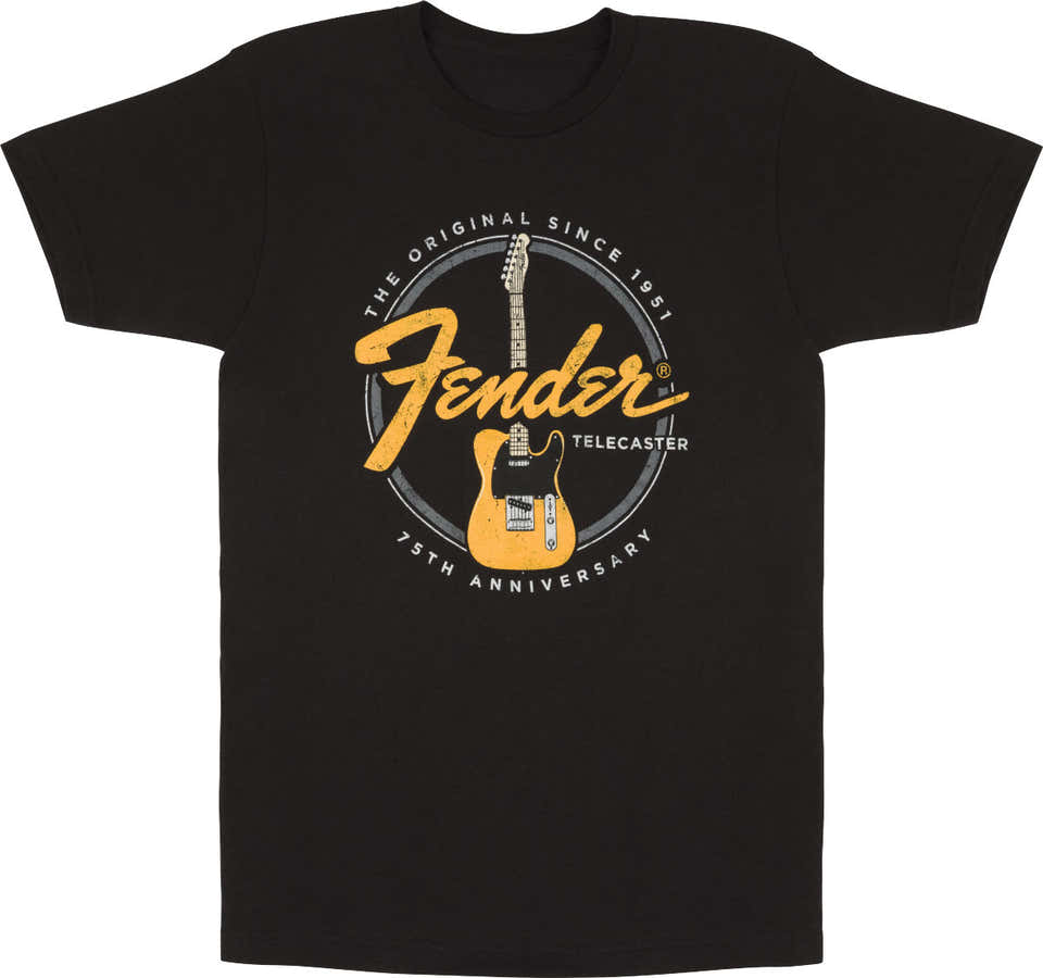 "XL" T-Shirt 75th Telecaster Vintage Noir