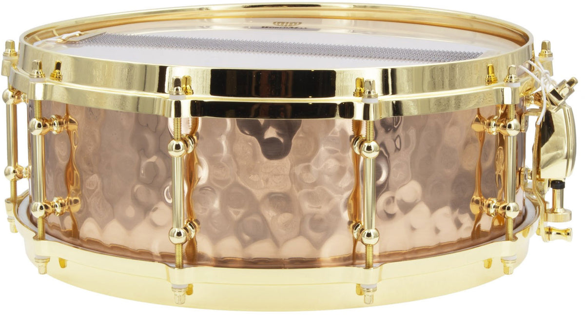 BZH-5014DHBR - Snaredrum 14" x 5" - Gehamerde Bronzen Ketel - Gegoten Spanring