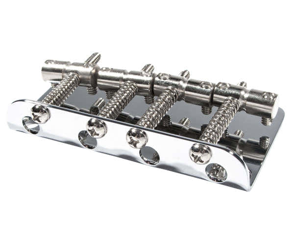 Pure Vintage '70S Jazz Bass Bridge Assembly Chrome