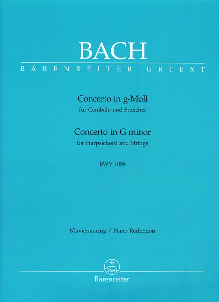Bach J.S. - Concerto N°7 En Sol Mineur Pour Clavecin et Cordes BWV 158 - Clavecin