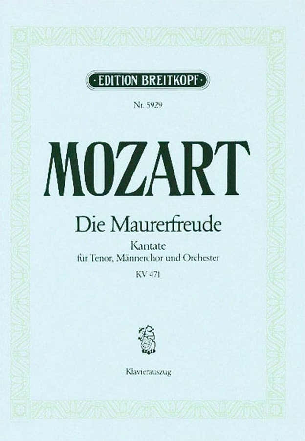 Moz W.A. - Die Maurerfreude Es-Dur Kv 471 - Ch Choeur Piano