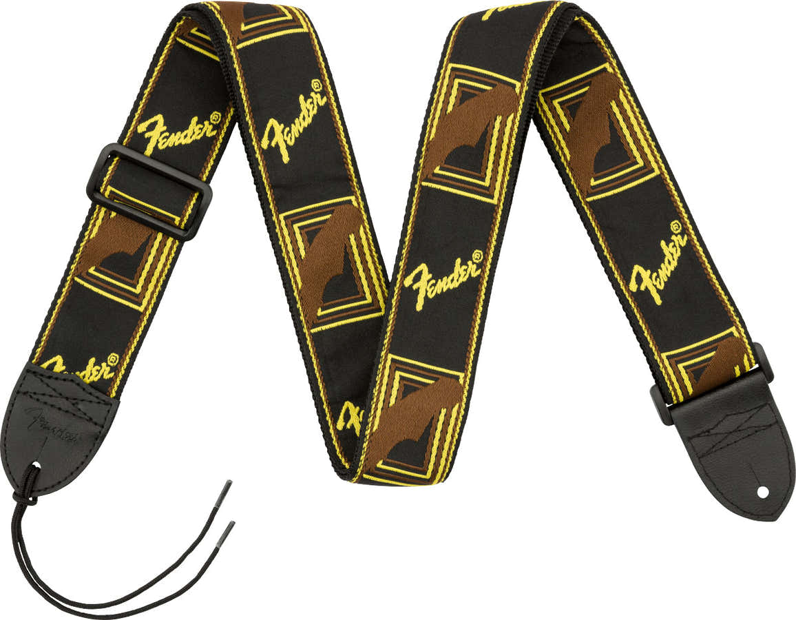 2 Monogrammed Strap Black/Yellow/Brown