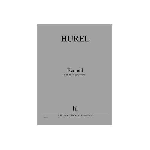Hurel - Recueil - Alto et Percussions