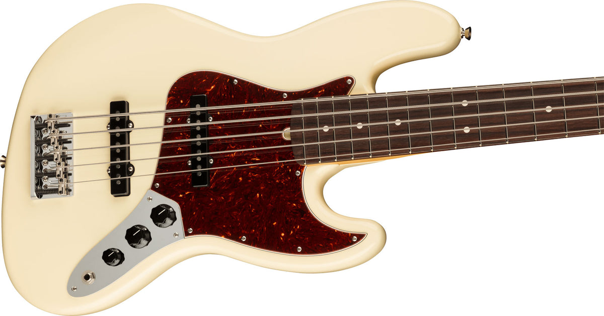 Jazz Bass V American Professional II Rw Olympisch Wit