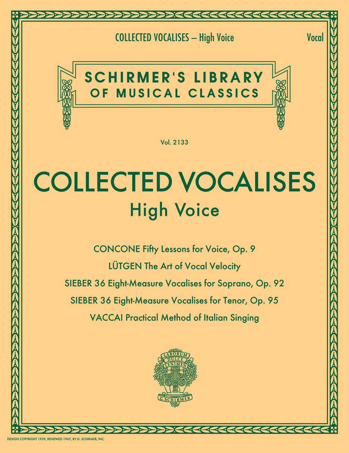 Collected Vocalises: High Voice
