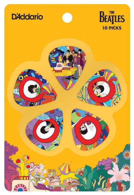 Pack 10 Beatles Pick Yellow Submarine Souple Thin