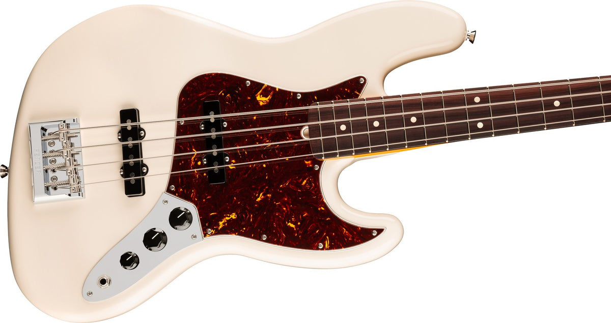 Jazz Bass American Professional, RW Olympisch wit
