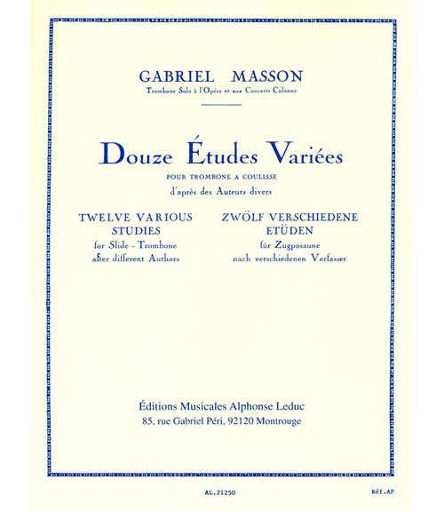 Leduc Masson G. - 12 Etudes Variees - Trombone