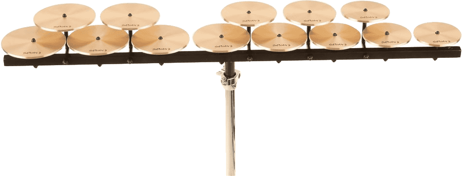 Set De Crotales Graves Avec Mounting Bar et Stand
