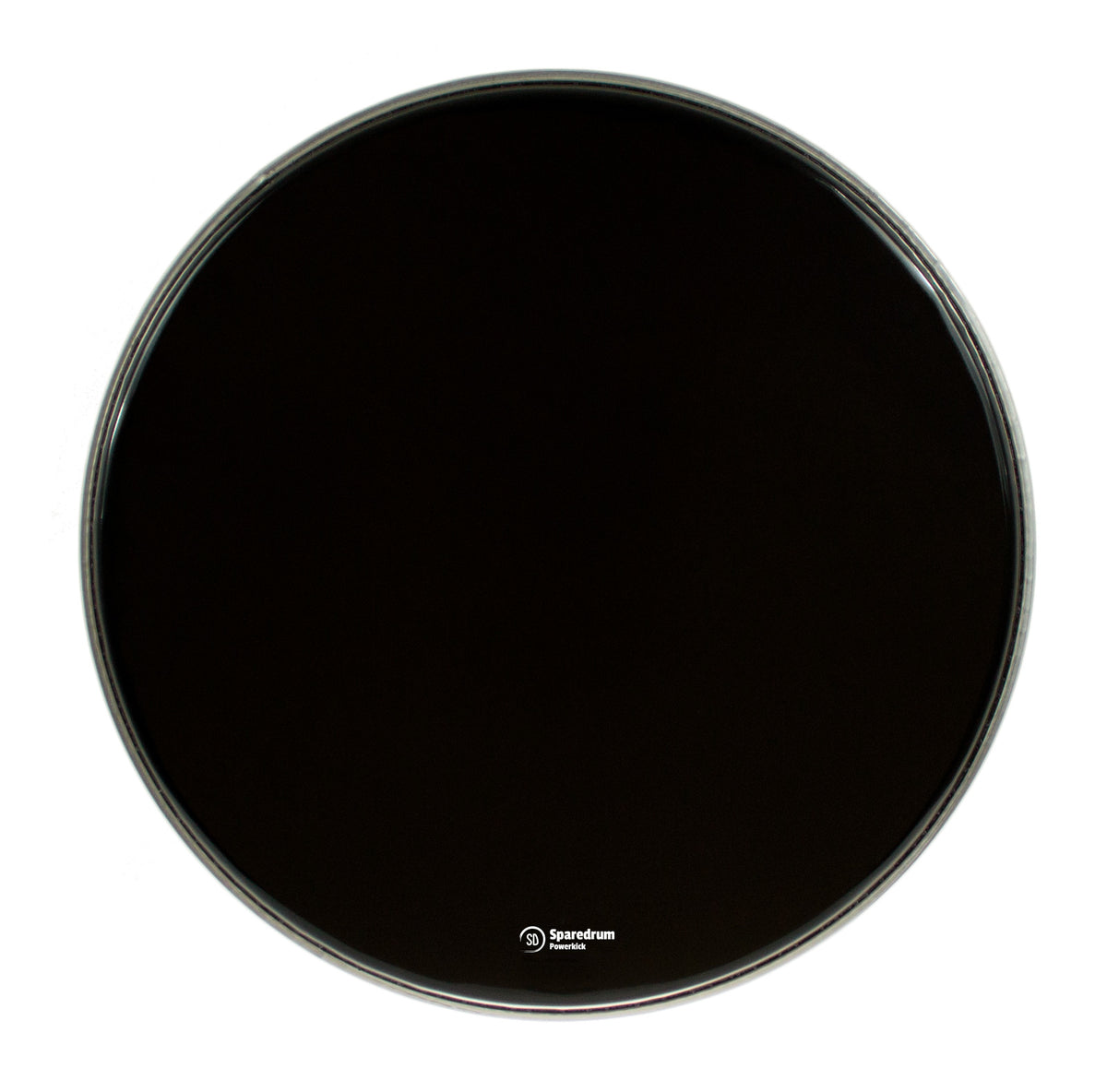 Sparedrum PK18DB-B - 18" POWERKICK DARK BLACK BD HEAD - 1-PLY + MUFFLER - 10 MIL