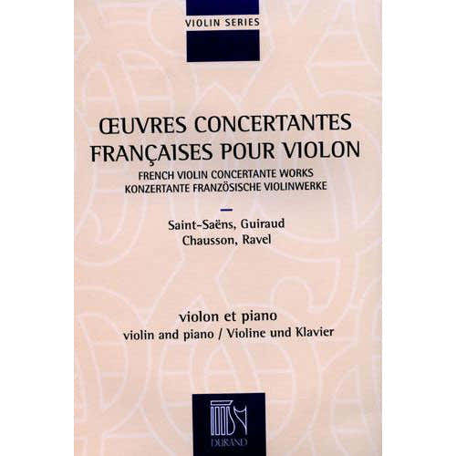 Oeuvres Concertantes Francaises - Violon et Piano