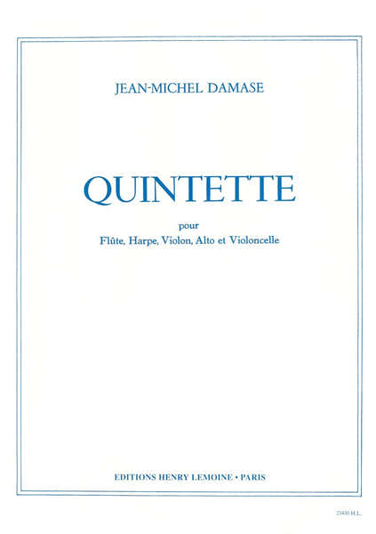Damase Jean-Michel - Quintette Op.2 - Flute He Violon Alto Violoncelle