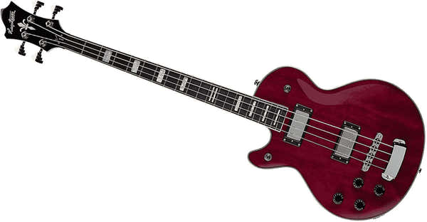 Hagstrom Linkshandige Swede Bass Cherry Red