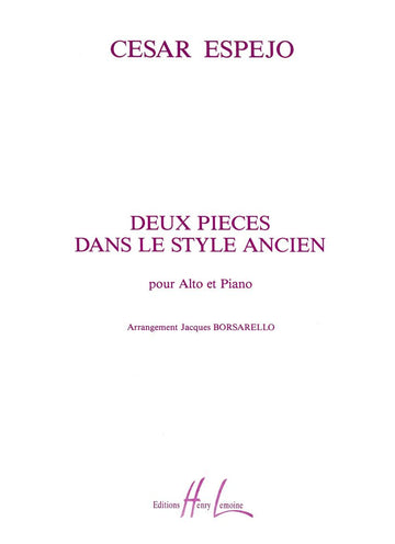 Ejo Cesar - Pieces Dans Le Style Ancien (2) - Alto Piano