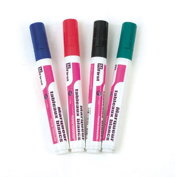 Etui met 4 markers voor een bord