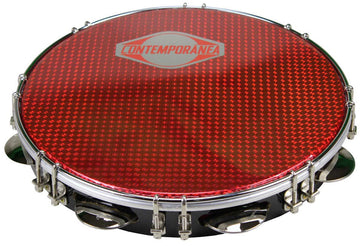 C-PF11-1BR - Pandeiro 11" Noir - Peau Rouge - Reconditionné