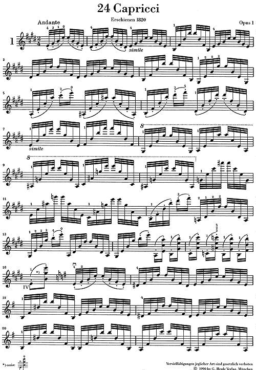 Paganini N. - 24 Capricci Op. 1 (notated And Annotated Version)