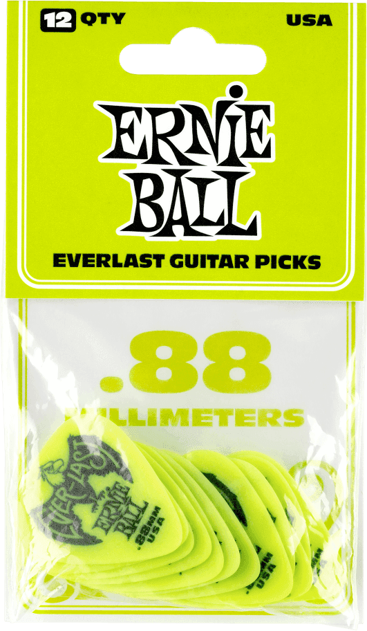 Médiators Everlast Sachet de 12 Vert 0,88Mm